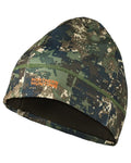 Dark Green Opt2 coloured Northern Hunting Rune Reversible Stretch Beanie on white background #colour_dark-green-opt2