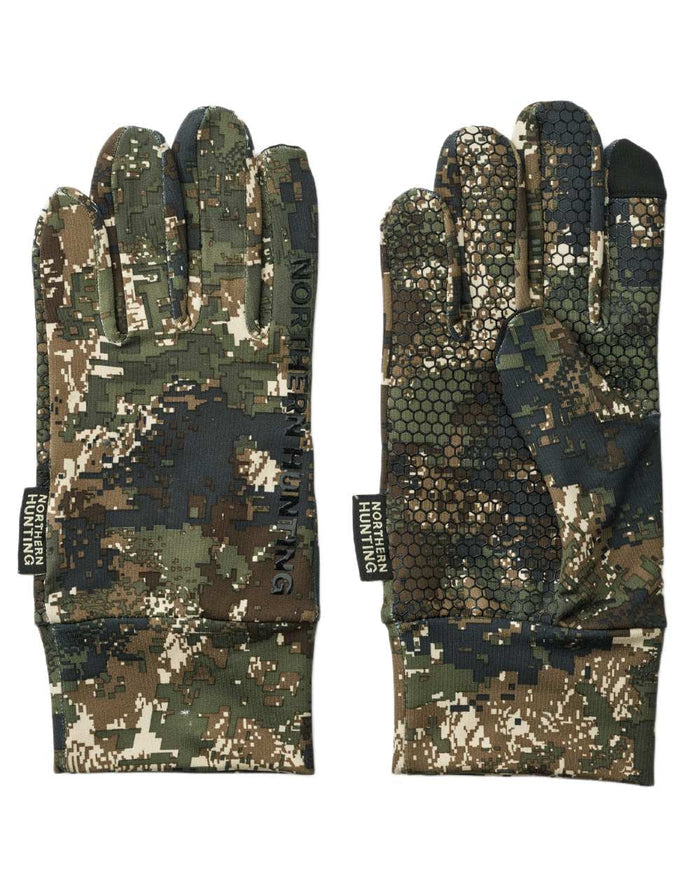 Opt2 Camo Print coloured Northern Hunting Sigvald Hunting Gloves on white background #colour_opt2-camo-print