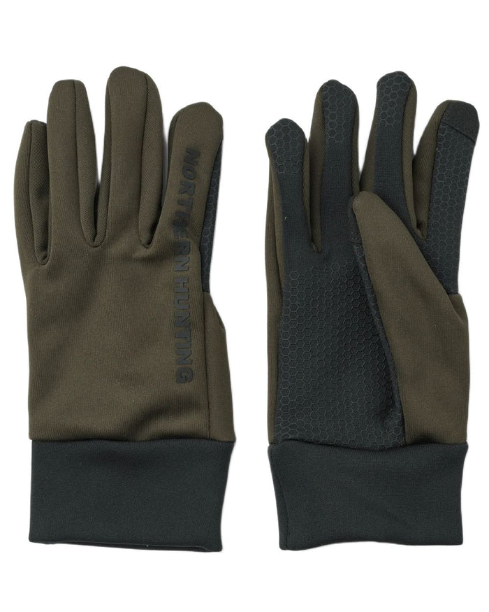 Dark Green coloured Northern Hunting Skarde Gloves on white background #colour_dark-green