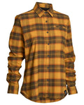 Buckthorn coloured Northern Hunting Womens Astrid Organic Cotton Shirt on white background #colour_buckthorn