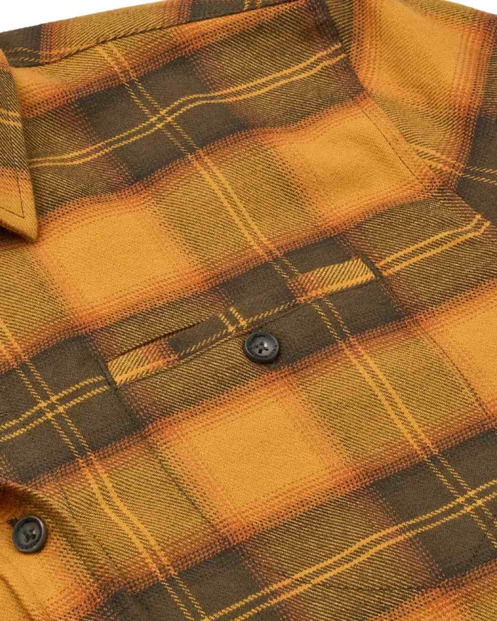 Buckthorn coloured Northern Hunting Womens Astrid Organic Cotton Shirt on white background #colour_buckthorn