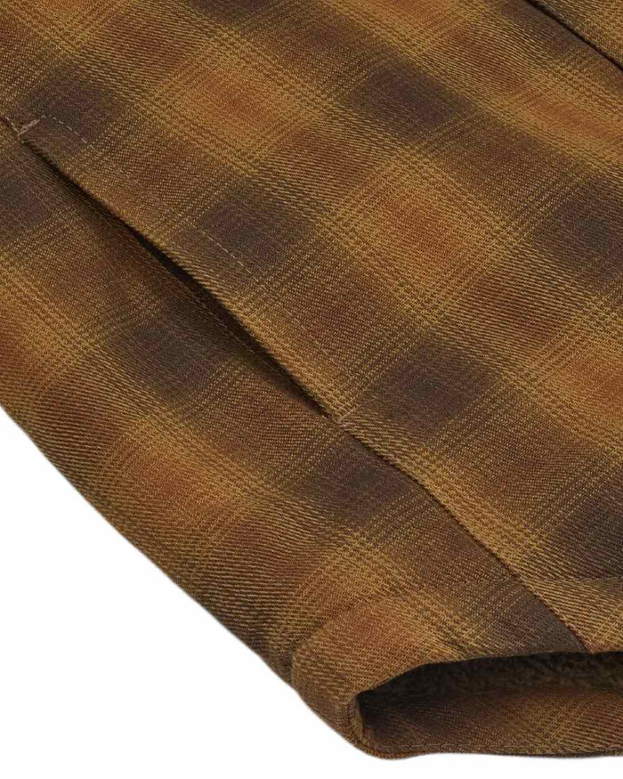 Brown coloured Northern Hunting Womens Estrid Insulated Flannel Shirt on white background #colour_brown