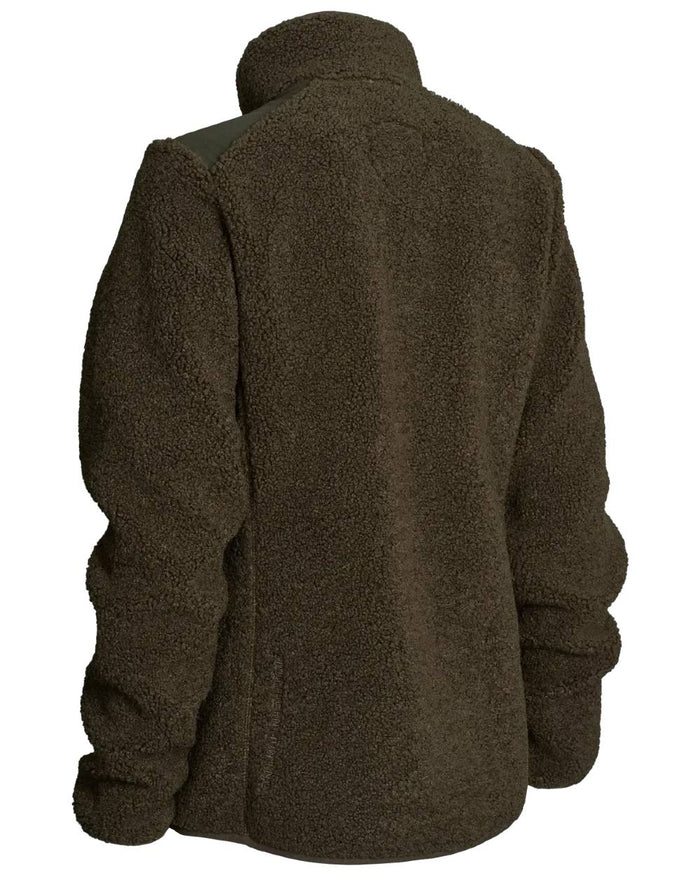 Dark Green coloured Northern Hunting Womens Gudrun Sherpa Fleece on white background #colour_dark-green