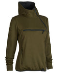 Green coloured Northern Hunting Womens Saga Insulated Sweatshirt on white background #colour_green
