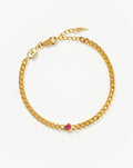 Birthstone Chain Bracelet - October | 18ct Gold Plated Vermeil/Pink Tourmaline Bracelets Missoma