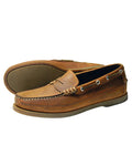 Sand Coloured Orca Bay Fripp Mens Leather Loafers On A White Background #colour_sand