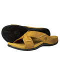 Sand coloured Orca Bay Mens Aruba Sandals on white background #colour_sand