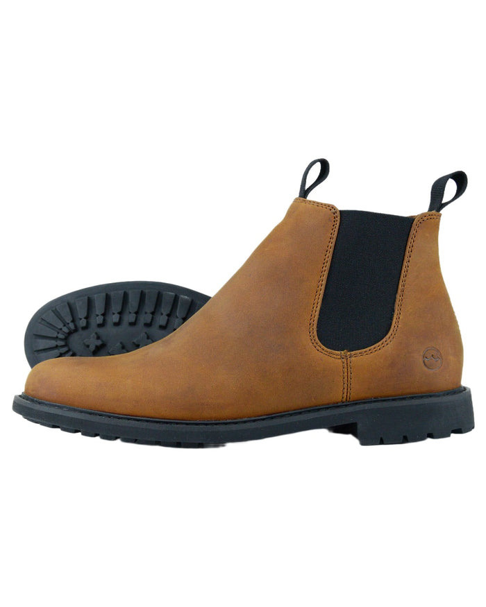 Sand coloured Orca Bay Mens Henley Shoes on white background #colour_sand