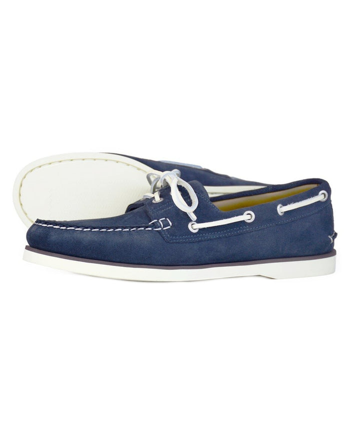 Navy Suede Coloured Orca Bay Mens Portland Premium Ocean Gold Shoes on white background #colour_navy