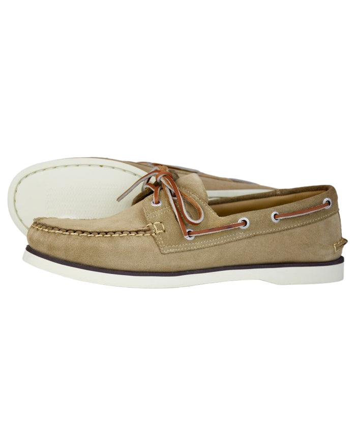 Taupe Suede Coloured Orca Bay Mens Portland Premium Ocean Gold Shoes on white background #colour_taupe