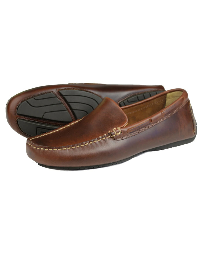 Elk Coloured Orca Bay Mens Silverstone Loafers on white background #colour_elk