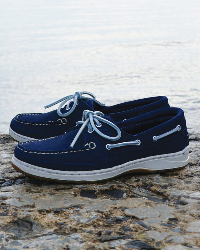 Indigo Coloured Orca Bay Womens Lagoon Sports Shoes on sea background #colour_indigo