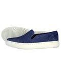 Indigo coloured Orca Bay Womens Marylebone Loafers on white background #colour_indigo