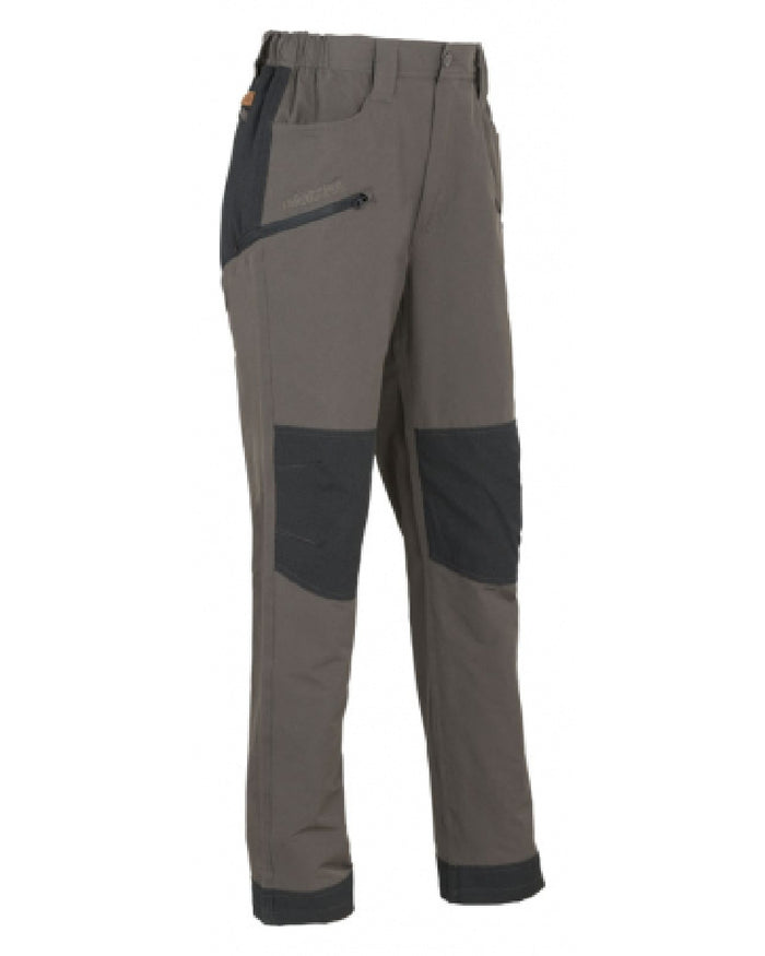 Brown coloured Percusion Mens Hyperstretch Evo Trousers on white background #colour_brown
