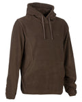 Brown coloured Percussion Fleece Hooded Sweatshirt on white background #colour_brown