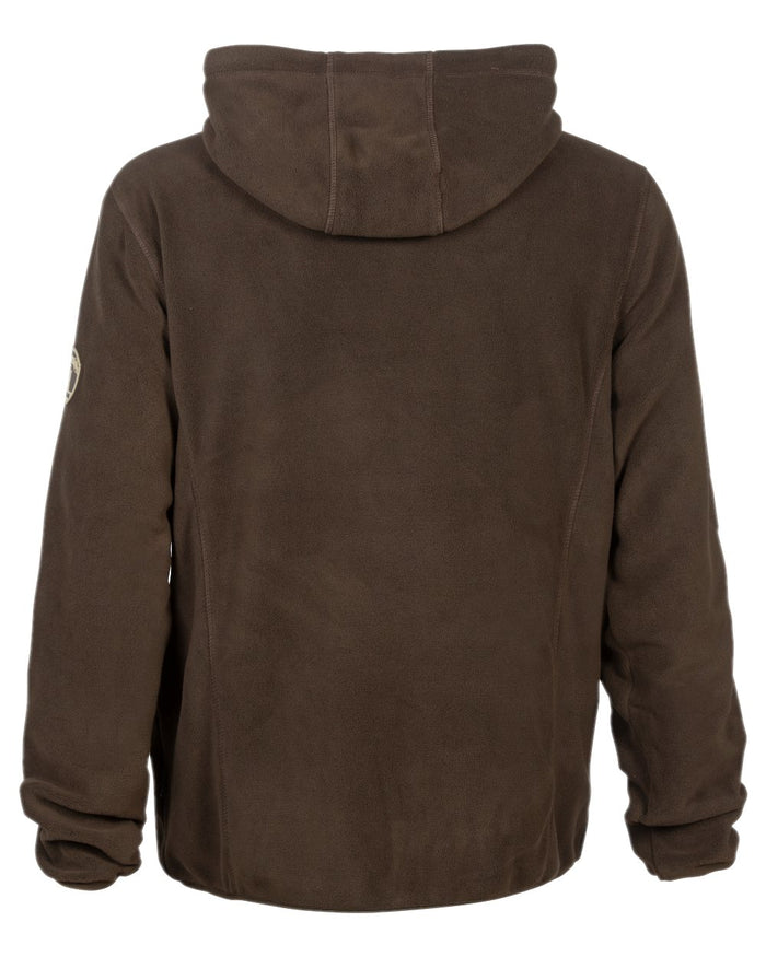 Brown coloured Percussion Fleece Hooded Sweatshirt on white background #colour_brown