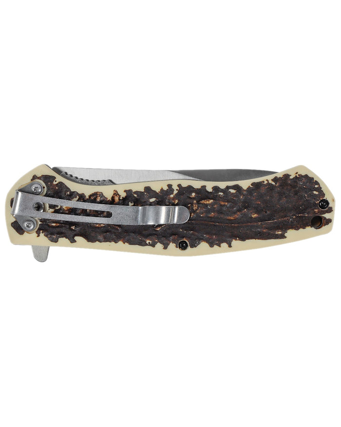 Brown Coloured Percussion Folding Knife on white background #colour_brown