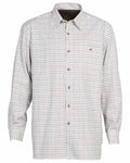 Khaki Red Coloured Percussion Inverness Fleece-Lined Shirt On A White Background #colour_khaki-red