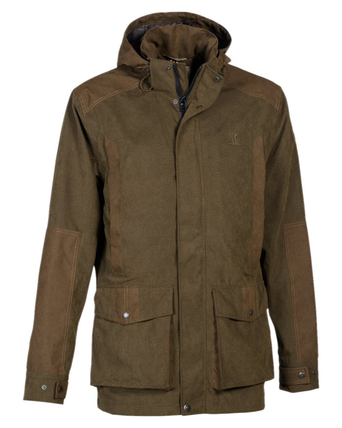 Khaki Coloured Percussion Mens Bristol Hunting Jacket on white background #colour_khaki