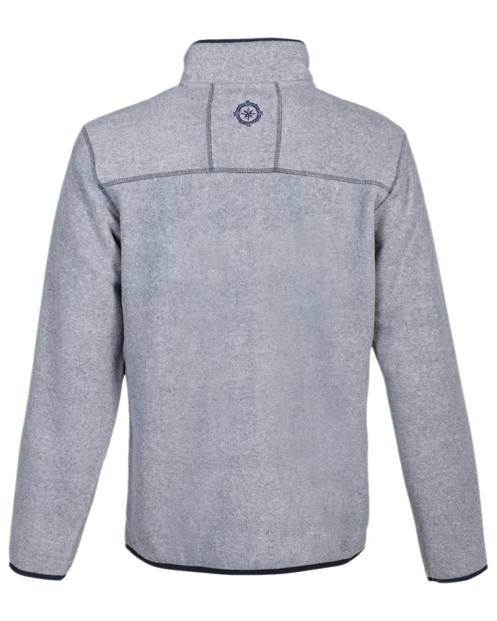 Heather Gray Coloured Percussion Mens Grand Voile Fleece Jacket on white background #colour_heather-gray