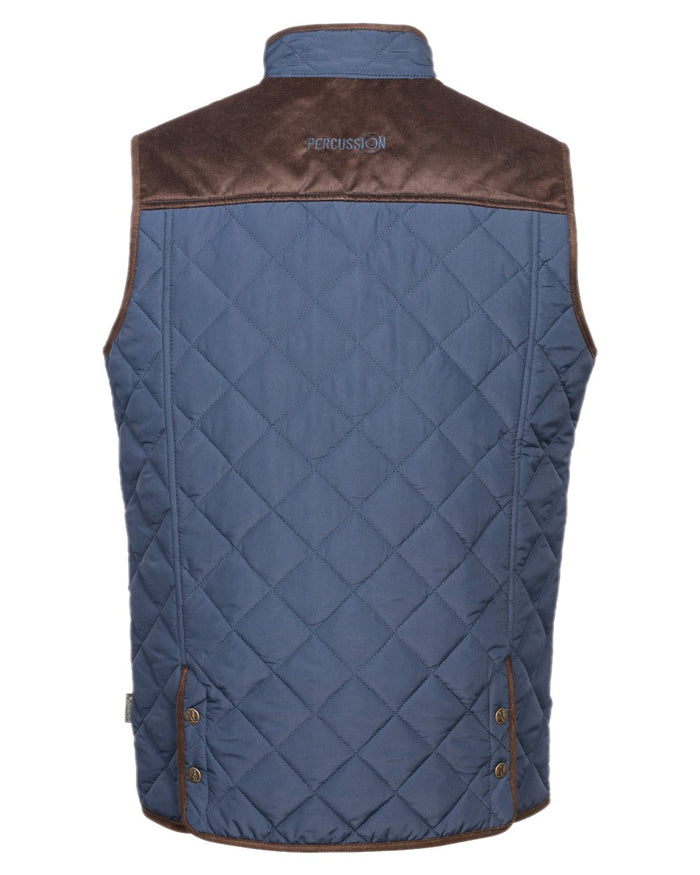 Blue Coloured Percussion Mens Stalion Gilet on white background #colour_blue