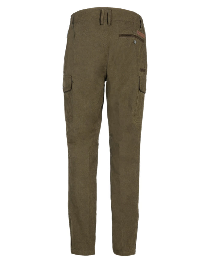 Khaki coloured Percussion Rambouillet Original Waterproof Trousers on white background #colour_khaki