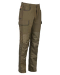 Khaki coloured Percussion Savane Reinforced Hyperstretch Trousers on white background #colour_khaki