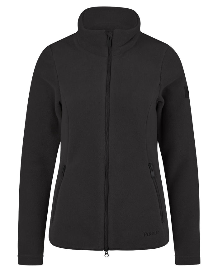 Black Coloured Pikeur Fleece Jacket On A White Background #colour_black