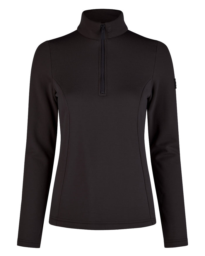 Black Coloured Pikeur Polartec Shirt On A White Background #colour_black