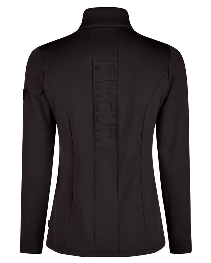 Black Coloured Pikeur Polartec Shirt On A White Background #colour_black