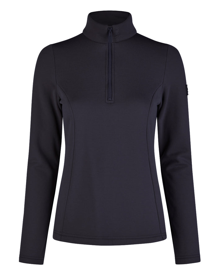Night Blue Coloured Pikeur Polartec Shirt On A White Background #colour_night-blue