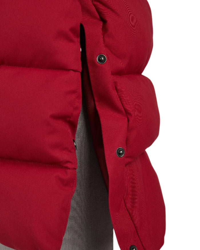 Rumba Red Coloured Pikeur Quilted Raincoat On A White Background #colour_rumba-red