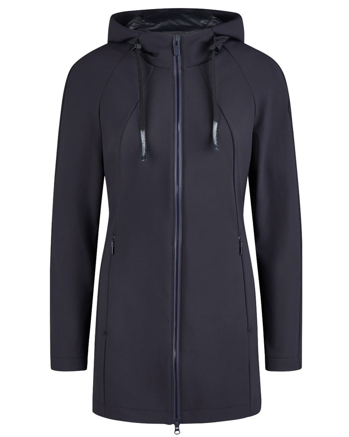 Navy Coloured Pikeur Softshell Coat On A White Background #colour_navy