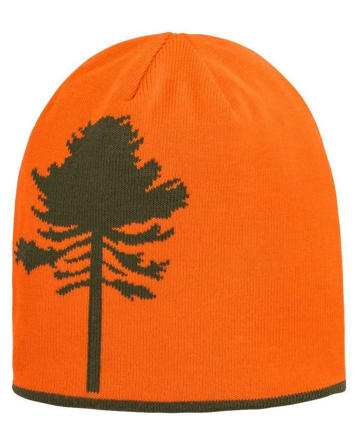 Orange Green coloured Pinewood Childrens Tree Hat on white background #colour_orange-green