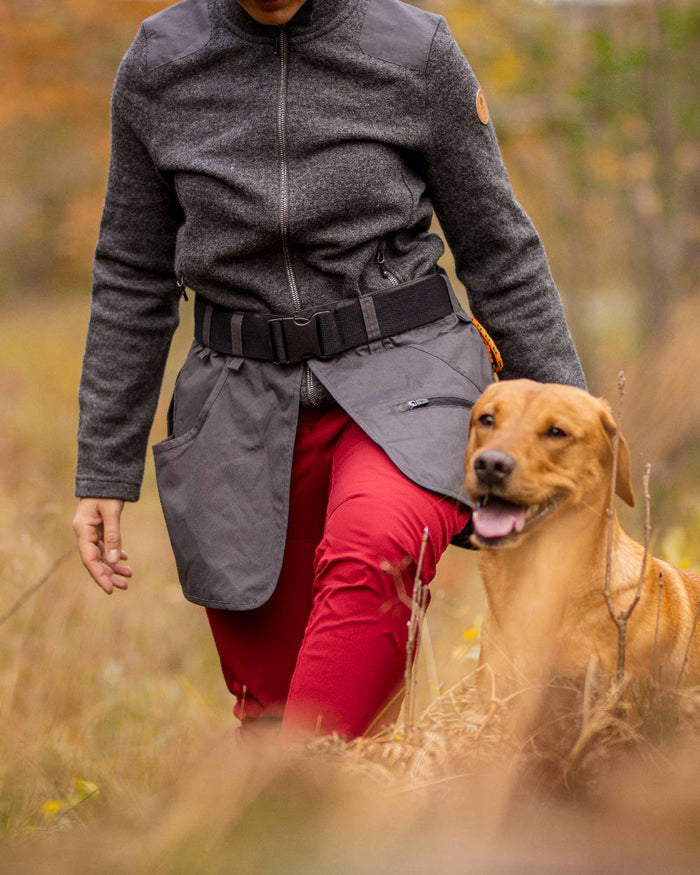 Dark Anthracite Coloured Pinewood Dog Sports Waist Belt on outdoor background #colour_dark-anthracite