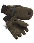 Hunting Green Coloured Pinewood Fishinghunting Gloves on white background #colour_hunting-green