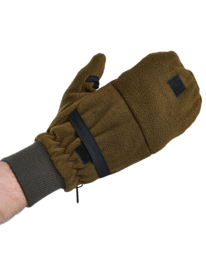 Hunting Green Coloured Pinewood Fishinghunting Gloves on white background #colour_hunting-green