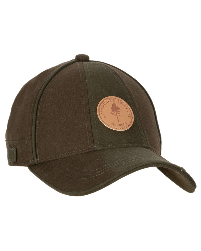 Suede Brown Mossgreen Coloured Pinewood Furudal Hunters Waterproof Cap on white background #colour_suede-brown-mossgreen