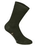 Dark Green coloured Pinewood Insectsafe Bamboo Long Socks on white background #colour_dark-green