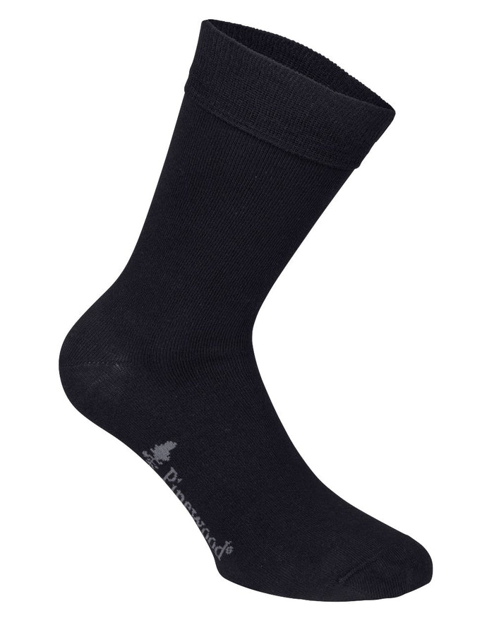 Black coloured Pinewood Insectsafe Bamboo Long Socks on white background #colour_black