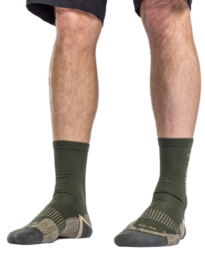 Dark Green coloured Pinewood Insectsafe Coolmax Long Socks on white background #colour_dark-green