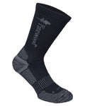 Black coloured Pinewood Insectsafe Coolmax Long Socks on white background #colour_black