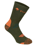 Olive coloured Pinewood Insectsafe Long Socks on white background #colour_olive