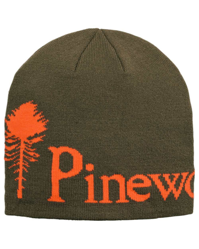 Green Orange Coloured Pinewood Melange Hat on white background #colour_green-orange
