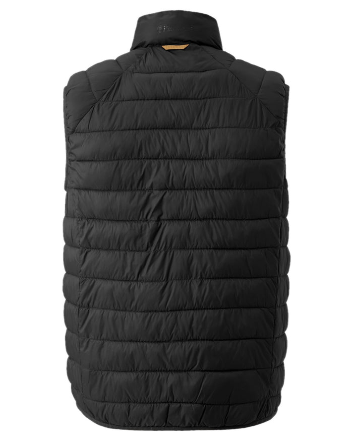 Black Coloured Pinewood Mens Abisko Insulation Vest on white background #colour_black