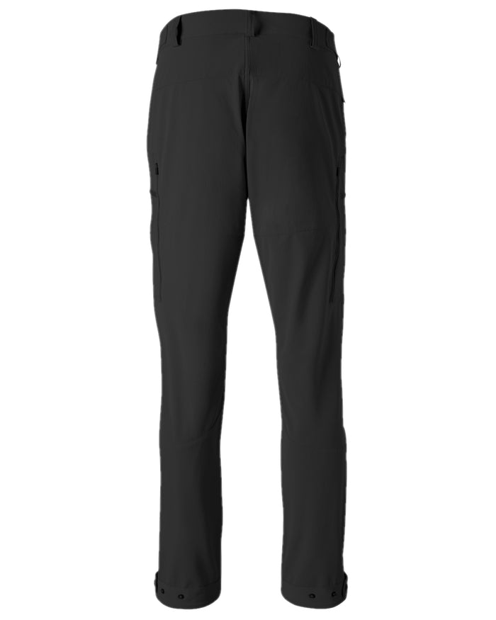Black Coloured Pinewood Mens Abisko Light Stretch Trousers on white background #colour_black