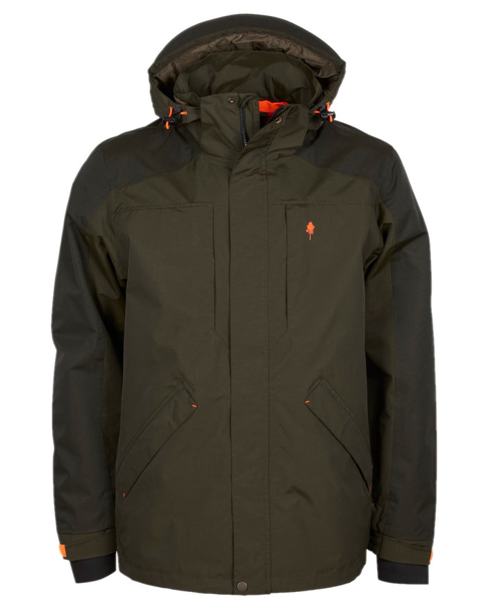 Green Dark Green Coloured Pinewood Mens Bolmen Fishing Jacket on white background #colour_green-dark-green