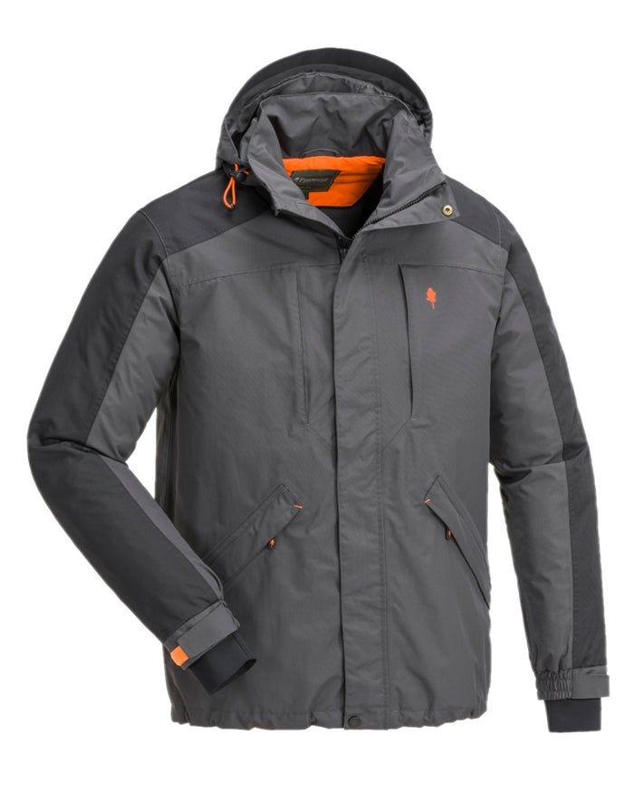 Dark Anthracite Black Coloured Pinewood Mens Bolmen Fishing Jacket on white background #colour_dark-anthracite-black