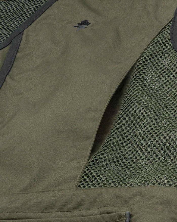 Moss Green coloured Pinewood Mens Dog Sports 2.0 Vest on white background #colour_moss-green