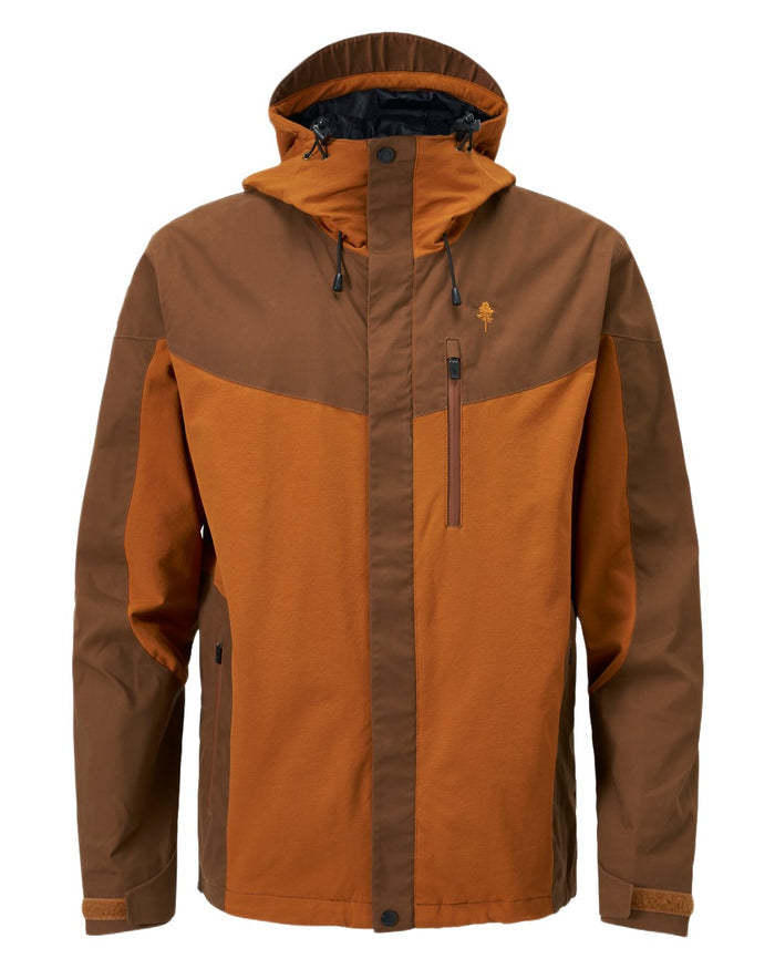 Fudge Nougat Coloured Pinewood Mens Finnveden Hybrid Extreme Jacket on white background #colour_fudge-nougat